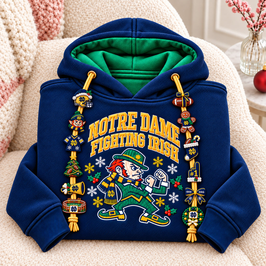 Premium NDFI Christmas Embroidered Charm Hoodie PVNA